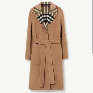 Authentic Burberry Dorea Reversible Check Wool Coat